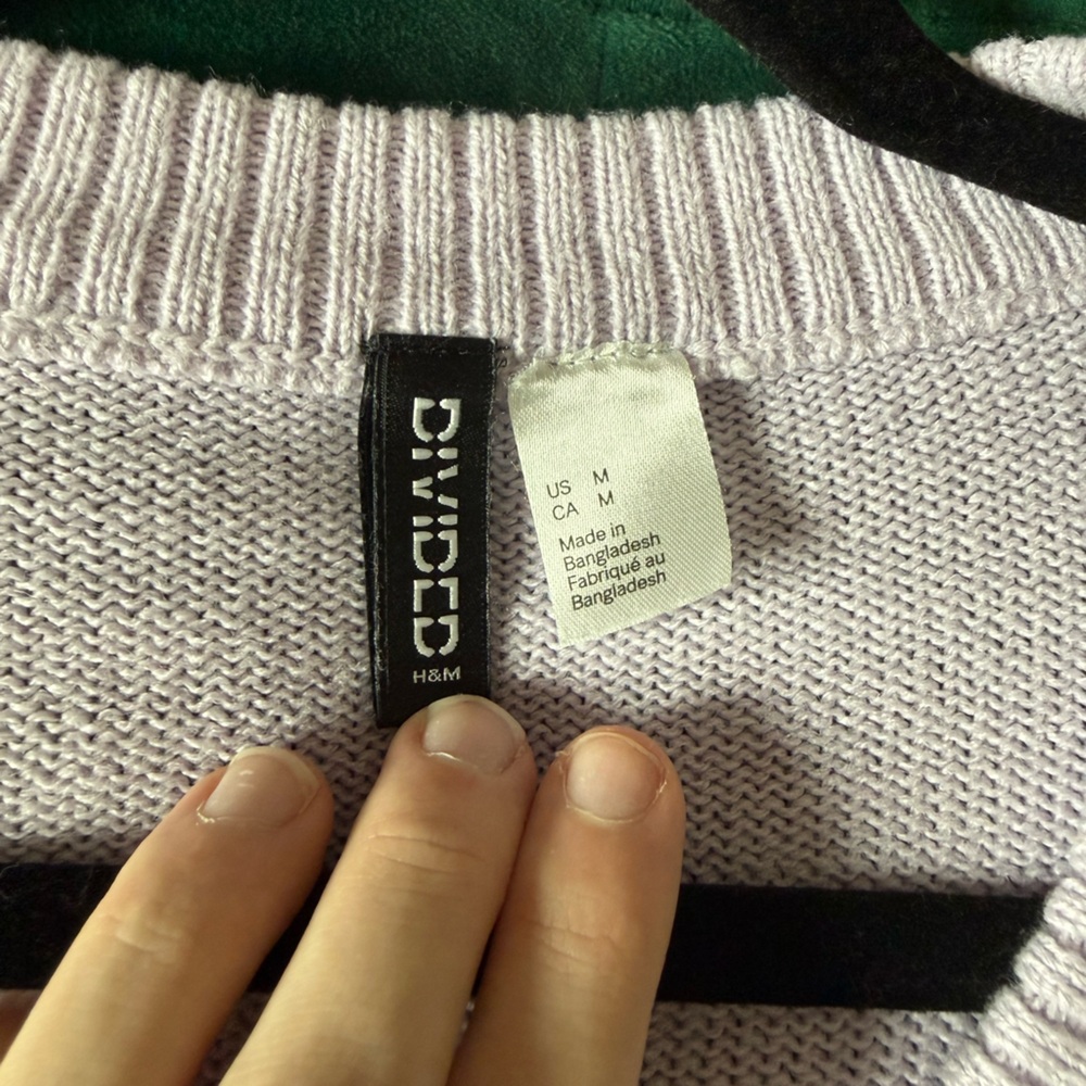 Light Purple Fine Knit Cardigan - Picture 5 of 7
